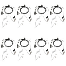 8Pack Fbi Style 2Pin Covert Acoustic Tube Earpiece Ptt Headset for 2 Ways Radio GP88S GP300 GP68 GP2000