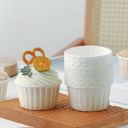 50 τεμάχια καφέ κύπελλα μιας χρήσης για cupcakes, θήκες για μίνι muffins, ανθεκτικά στη