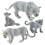Προσομοίωση Χιονόλεπα Ζώα Μοντέλο Ornaments4Piece Σετ Εκπαιδευτικό Παιχνίδι για Παιδιά 1