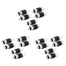 Straight AV RCA Male to Male Connectors Couplers Adapters 18 Pcs