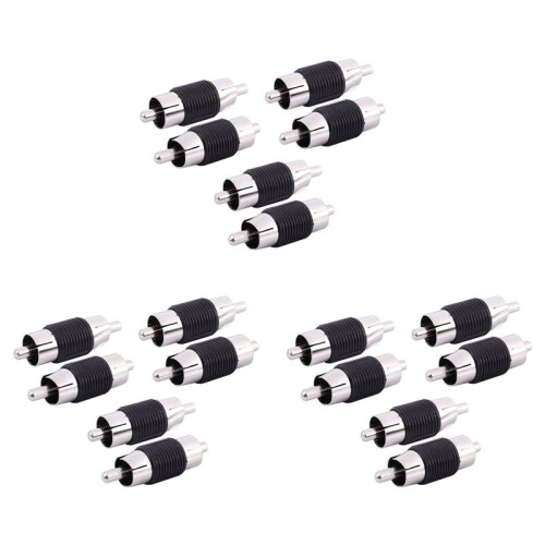 Gerade AV RCA Stecker auf Stecker Steckverbinder Adapter Adapter 18 Stk