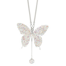 Glitzernder Schmetterlings-Kristall-Autospiegelanhänger für Damen – Valentinstagsgeschenk & Glücksbringer für den Innenraum, kompatibel mit