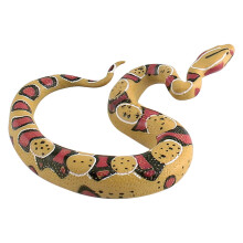 Una serpiente, un juguete falso realista, figura de goma para bromas, para asustar pájaros y ardillas, modelo de reptil educativo.