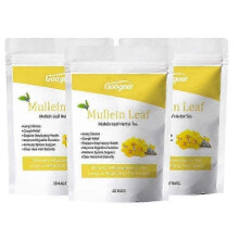 (60pcs 3bags) Mullein Leaf Tea Bags Herbal Lung Cleansing Breathing Cough Relieve Tea for Respiratory Health