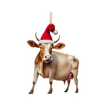 Hanging Sign White Hanging Signs Home Decor Christmas Decoration Personalized Cow Gift Christmas Tree Hanging Decoration Ornaments
