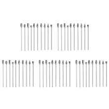 50Pc 4 Inch Long Double Cut Tungsten Solid Carbide Rotary Burrs Set 1/8 Inch(3mm) Shank Twist Drill Bit for Rotary Tools