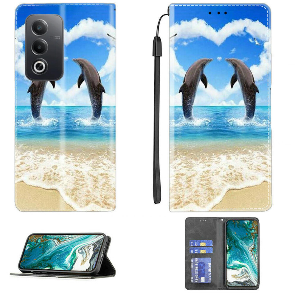 Wallet Case Pu Leather Magnetic Flip Cover With Tempered Glass And Kickstand Card Holder For Oppo A80 5G 9092120218152