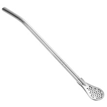 3-in-1 Stainless Steel Straw Spoon with Filter, Detachable Head, Heat-Resistant & Food-Grade – Compatible with Cocktails, Loose Tea, Iced Coffee