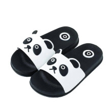 (24-25,Black)Kids Antiskid Lovely Bathroom Slipper Boys Girls Beach Pool Shoes Soft Flip Flops Home