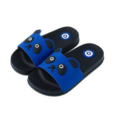 (28-29,Blue)Kids Antiskid Lovely Bathroom Slipper Boys Girls Beach Pool Shoes Soft Flip Flops Home