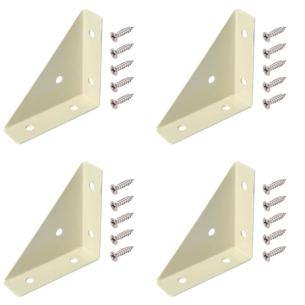 4Pcs 2.55" Corner Brackets For Wood/Metal Â Triangle Shelf & Desk Connectors, Compatible With Bed/Table/Cabinet 9028731909707