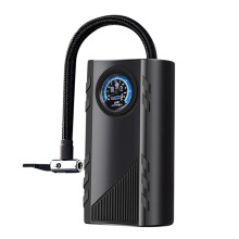 F-647 Oppblåsbar pumpe for bil, bærbar motorsykkelluftkompressor med måler for dekkfylling, 12V strøm #I43rS