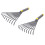 1 Pair Of Plastic Garden Rakes 17cm Width Optimized For-grey 1
