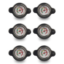 6X High Pressure Radiator Cap with Temperature Gauge, 1.8 Bar Radiator Cap 25.6Psi for , , ,