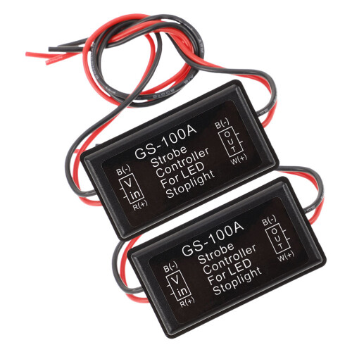 2pcs Motorcycle Stop Light Flasher Module Taillight Controller Strobe Module Car Brake Light Strobe Controller Motorcycle Brake Light Controller