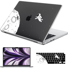 Kompatibilis a MacBook Air 13" (2022-2025M2/M3/M4) modellekkel, Space Print keménytok + billentyűzetvédő + képernyőfólia