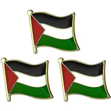 Conjunto de 3/6/10 Broches com a Bandeira da Palestina - Broche Nacional Palestino em Esmalte para Braçadeira