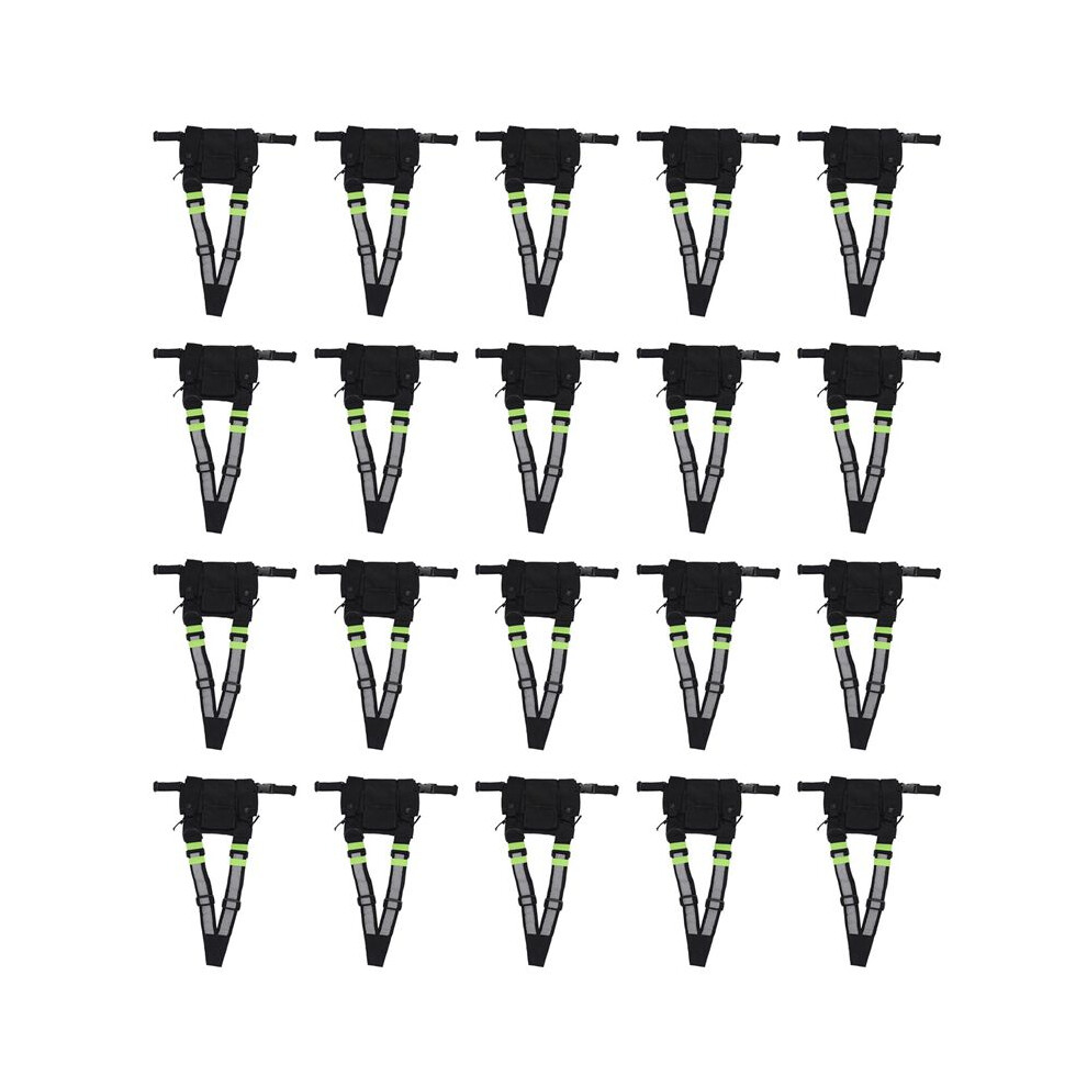 20X Radios Pocket Radio Chest Harness Chest Front Pack Pouch For 2 Way For Uv-5R + Black/Green 6032949749621