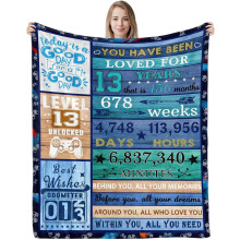 Geburtstagsgeschenkdecke für einen 13-jährigen Jungen (40 x 50 Zoll)