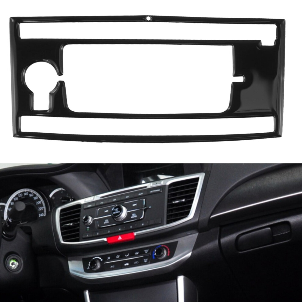 Honda Accord 2014Â2017 Piano Steel Console Cover Black 9128909672546