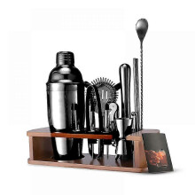 Cocktail Shaker Set Bartender Kit with Stand | 16pcs Bar Kit Drink Mixer Set