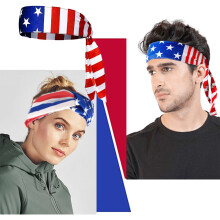 Independence Day Sports Headband for Men & Women – Sweat-Wicking Fitness Hairband for Running, Cycling, Football, Yoga, Outdoor & Work