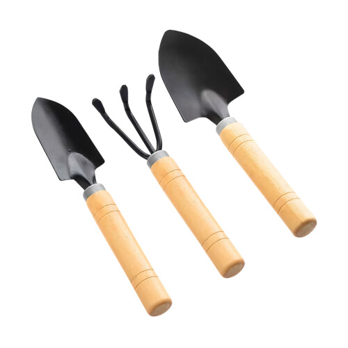 3 Piece Miniature Garden Tool Set Metal Construction Ideal-2