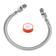 1/4Inch NPT X 20Inch Braided Metal Air Hose For Compressor High