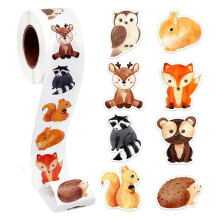 Vikszoy Forest Stickers 500pcs Kids Sticker Roll 8 Patterns Alien Cute Stickers Boys Girls Kids Gif