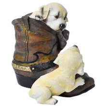 Piggy Bank Resin Dog Statue Figurine Coin Jar Toy Piggy Bank Desktop Decoration Children'S Birthday Gift C