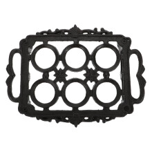 HOMEMAXS 1PC Black Cast Iron Egg Rack Kitchen Storage Holder for Dining Table