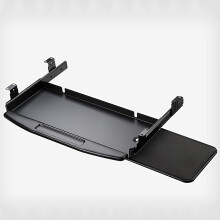Under Desk Keyboard Tray with Sliding Platform, Ergonomic Computer Desk Extender for Home Office (Color A)