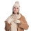 Strickmütze, Schal und Handschuhe für Damen (Set) 1