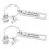Home Sign Keychain Silver 2 pcs 5.00x1.20x0.10 cm 1