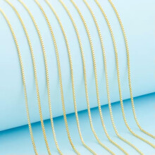 10 Stück 16-30 Zoll Modeschmuck 18 Karat vergoldete Halsketten Boxketten Anhänger - 30 Zoll
