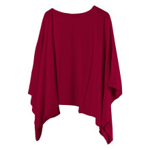 Dame cardigan i ensfarvet materiale - elegante toppe til efterår, forår og sommer - tørklæde til kvinder, rød, L