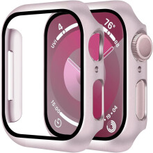 XiHAMA2Pack Hülle mit integriertem Displayschutz aus gehärtetem Glas, kompatibel mit Apple Watch Series 10, robuste PC-Hülle mit Rundumschutz