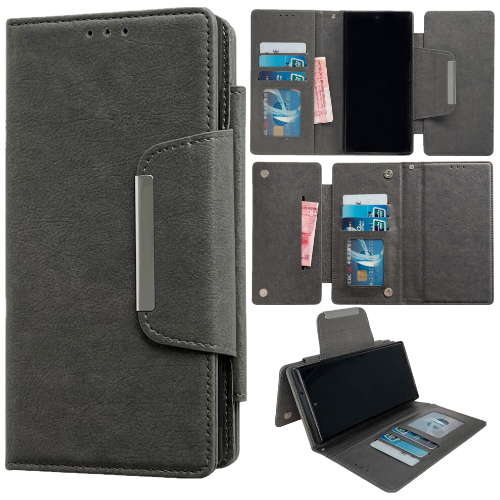 Wallet Case Compatible With Samsung Galaxy S25 Â Pu Leather Flip Folio With Rfid Blocking, Magnetic Closure, Kickstand & Shockproof Protection, Grey 9479868419421