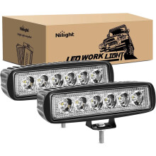 Barra de luz LED 2PCS 18W Farol de neblina/direção concentrador, luzes off-road, luzes para barcos, luzes de condução, luz de trabalho LED para