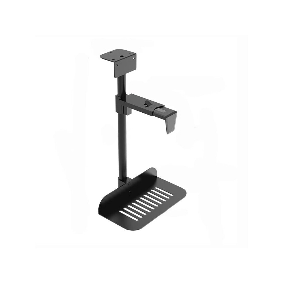 Cpu Holder Under Desk Adjustable Pc Mount With 360 Swivel Access Spacesaving Metal Tower Stand Black 9092120214178