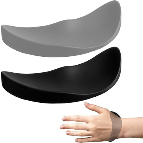 2 Pcs Ergonomic Mouse Wrist Rest Support Palm Rest Pad Carpal Tunnel Support Release Pressure on Hands Glid Smooth for Office Work Gaming Coding