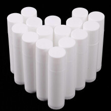 Pack of 25 Empty Plastic Lipstick Tubes, Empty Lip Balm Container for DIY Homemade Lip Balm Refillable with Cap