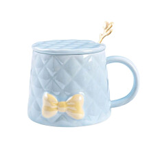 350 Ml Porcelain Coffee Tea Cup Bowknotknot Coffee Mug Ceramic Cup With Bowknotknot And Handle Cute Mug Product Size: 8 * 7.5Cm