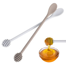 2Pcs Silicone Honey Dipper Spoons Ideal for Mixing Honey and Syrup