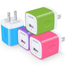 4-Pack USB Wall Charger Block, 5V/1A, Fast Charging Station for compatible with iPhone