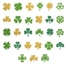 Irish Festival Confettis Decoration Arrangement Handmade Accessories Four Leaf Clovers Paper Table Scatters Accessory