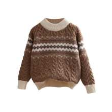 Sweaters for Toddlers for Boys,Christmas Sweater Kids,Graphic Crew Neck Child Clothing,Brown,Size 4 T