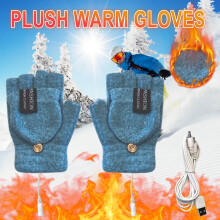 Karymi USB Heated Gloves Warm Anti-Slip Mittens for Women