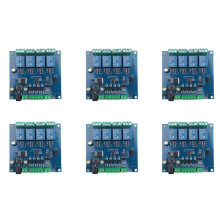 6X Modbus Rtu 4 Ch Relay Module Input 485 Ttl Uart Communication 4-Channel Input 7-24V Relay Module