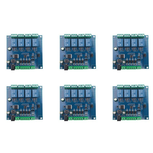 6X Modbus Rtu 4 Ch Relay Module Input 485 Ttl Uart Communication 4-Channel Input 7-24V Relay Module